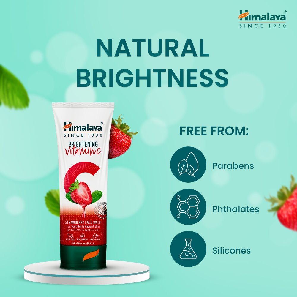 Himalaya Brightening Vitamin C Face Wash – Strawberry